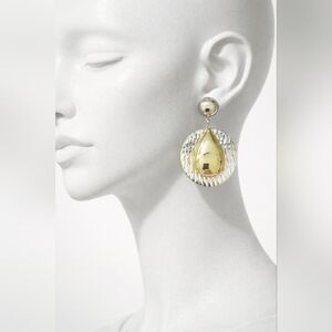 Silver and gold fashion earrings